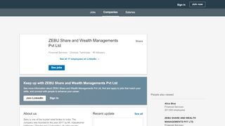 
                            6. ZEBU Share and Wealth Managements Pvt Ltd | LinkedIn
