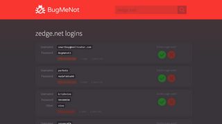 
                            8. zedge.net passwords - BugMeNot