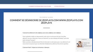 
                            7. zedplays.com – comment se desinscrire