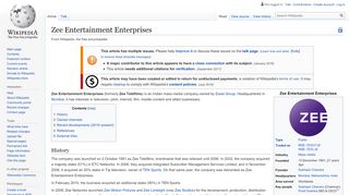 
                            2. Zee Entertainment Enterprises - Wikipedia