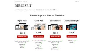 
                            9. ZEIT - Apps und Preise - ZEIT-Premium
