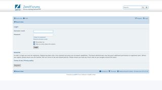 
                            8. Zend Forums - User Control Panel - Login