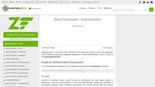 
                            9. Zend Framework - Authentication - tutorialspoint.com