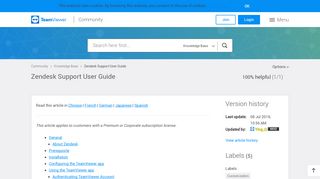 
                            7. Zendesk Support User Guide - community.teamviewer.com