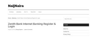
                            9. Zenith Bank Internet Banking Register & Login - NaijNaira
