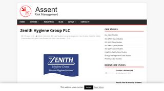 
                            9. Zenith Hygiene Group PLC | Assent Risk Management