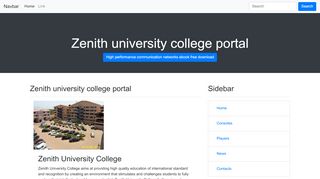
                            9. Zenith university college portal