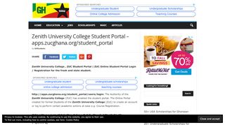 
                            7. Zenith University College Student Portal – apps.zucghana.org ...