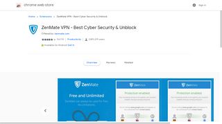 
                            3. ZenMate VPN - Best Cyber Security & Unblock - Google