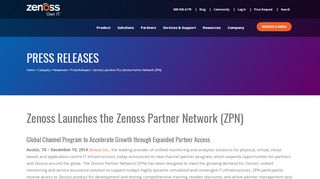 
                            2. Zenoss Launches the Zenoss Partner Network (ZPN) | Zenoss