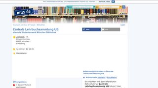 
                            4. Zentrale Lehrbuchsammlung UB - mux.de