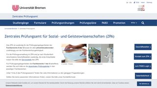 
                            2. Zentrales Prüfungsamt für Sozial- und ... - Uni Bremen