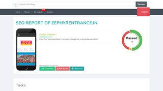 
                            7. zephyrentrance.in | Free Online SEO Audit for ...