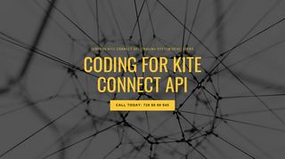 
                            4. Zerodha KITE CONNECT | Developers & Coding