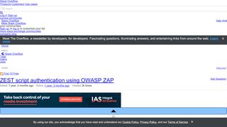 
                            1. ZEST script authentication using OWASP ZAP - Stack Overflow