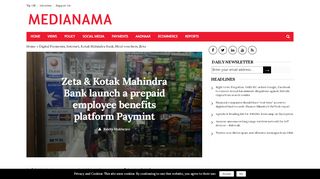 
                            7. Zeta & Kotak Mahindra Bank launch a prepaid employee ...