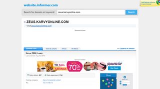 
                            2. zeus.karvyonline.com at WI. Karvy CRM | Login