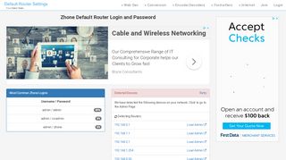 
                            3. Zhone Default Router Login and Password - Clean CSS