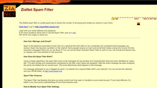 
                            6. ZiaNet Spam Filter - Zianet - Premium Internet Service