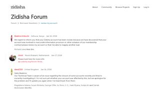 
                            4. Zidisha Forum - Zidisha | Borrower Questions