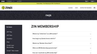 
                            4. ZIN Membership - Zumba Fitness