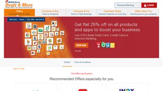
                            8. Zoho offer - Get Flat 25% off - ICICI Bank