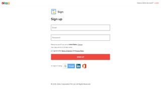 
                            4. Zoho Sign | Sign up