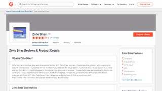 
                            9. Zoho Sites Reviews 2019: Details, Pricing, & Features | G2