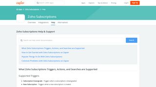 
                            7. Zoho Subscriptions - Integration Help & Support | Zapier