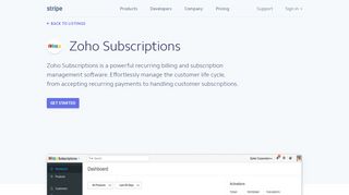 
                            5. Zoho Subscriptions Integrations - Zoho Subscriptions Works with Stripe