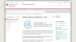 
                            8. Zollkundenverwaltung - UID - ezv.admin.ch