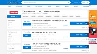 
                            8. Zomato Coupons and Promo Codes: Rs.150 off …