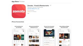 
                            9. ‎Zomato - Food & Restaurants on the App Store