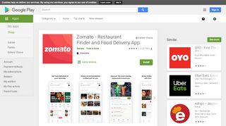 
                            3. Zomato - Restaurant Finder and Food Delivery App - Apps on ...