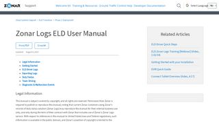 
                            9. Zonar Logs ELD User Manual – Zonar Systems Support