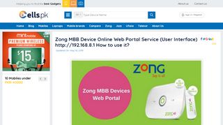 
                            7. Zong MBB Device Online Web Portal Service …