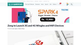 
                            9. Zong to Launch 3G and 4G Wingles and MiFi Devices