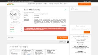 
                            3. Zoniic Customer Care, Consumer Complaints and Reviews