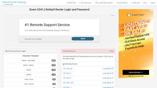 
                            1. Zoom 5341J Default Router Login and Password - Clean CSS