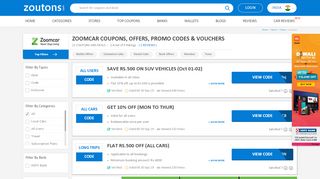 
                            4. Zoomcar Coupons & Offers: Flat Rs. 2000/- Off …