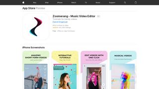 
                            4. ‎Zoomerang - Music Video Editor on the App Store