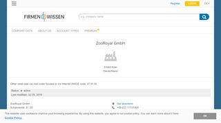 
                            8. ZooRoyal GmbH, Köln - Credit Report - firmenwissen.com