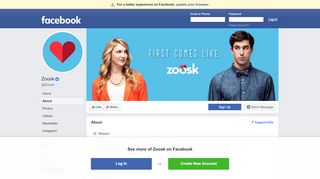 
                            6. Zoosk - About | Facebook