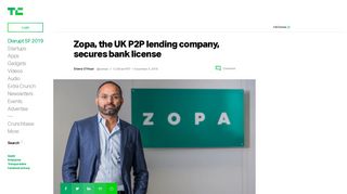 
                            2. Zopa, the UK P2P lending company, secures bank license ...