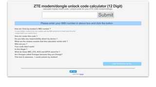
                            3. ZTE unlock code generator - Texby