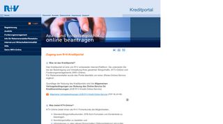 
                            4. Zugangberechtigung - R+V-Kreditportal