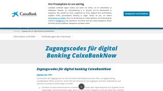
                            4. Zugangscodes für digital Banking CaixaBankNow | CaixaBank