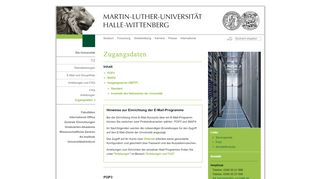 
                            5. Zugangsdaten - itz.uni-halle.de