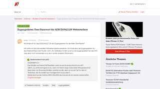 
                            1. Zugangsdaten User/Passwort für ADB EAV4212N …