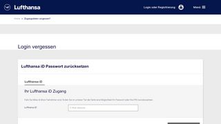 
                            5. Zugangsdaten vergessen? - lufthansa.com